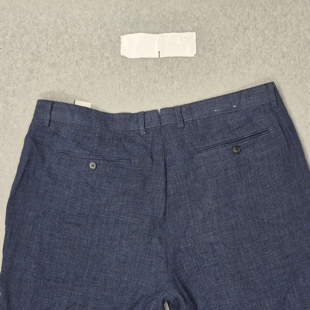 Banana Republic Men Pants 36W 30L Blue Linen Polyester Dress Pants 30